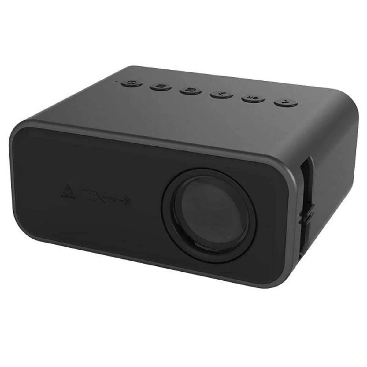 Φωτογραφία προϊόντος: OEM Wownect T500 Mini Projector Λάμπας LED με Ενσωματωμένα Ηχεία Μαύρος