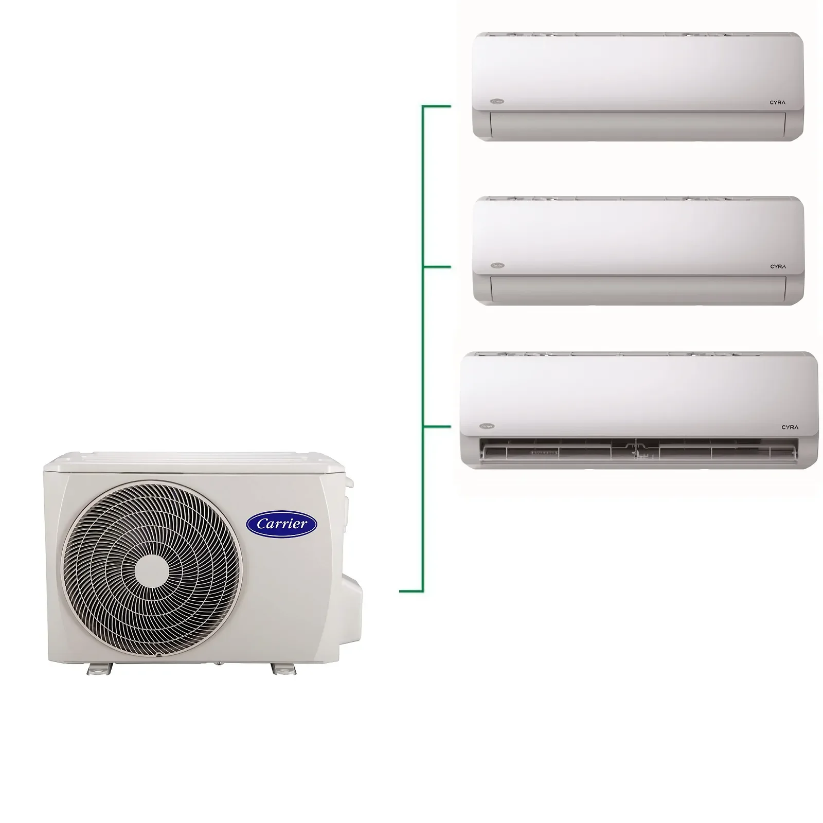 Φωτογραφία προϊόντος: Κλιματιστικό Multi Inverter CARRIER 4:1 38QUS 036 D8S4-1 με ΕΣ. 2 CYRA 9.000BTU και 1 CYRA 18.000BTU