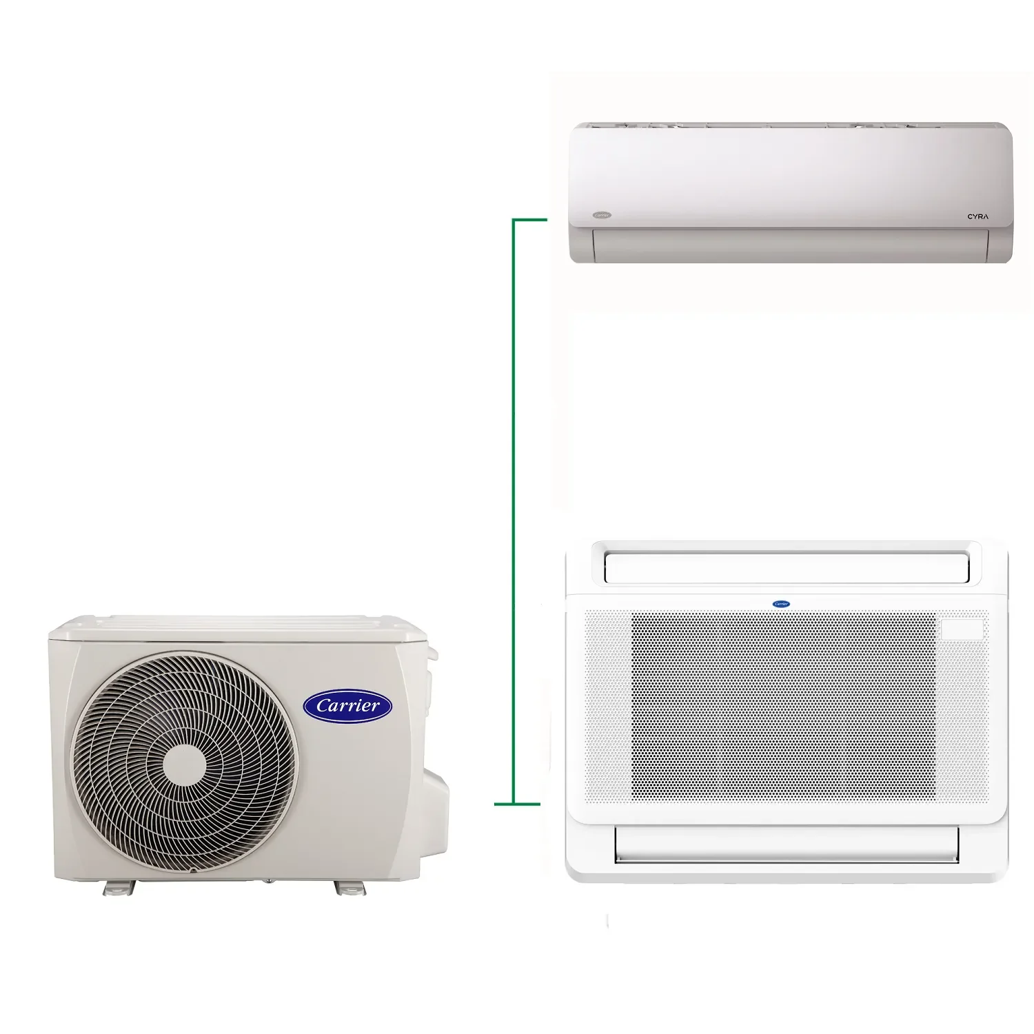 Φωτογραφία προϊόντος: Κλιματιστικό Multi Inverter CARRIER 3:1 38QUS 027 D8S3-1 με ΕΣ. CYRA 9.000 BTU + CONSOLE 18.000BTU