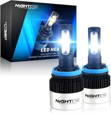 Φωτογραφία προϊόντος: OEM Nighteye Λάμπες Αυτοκινήτου & Μοτοσυκλέτας H11 LED 6500K Ψυχρό Λευκό 9-32V 36W 2τμχ