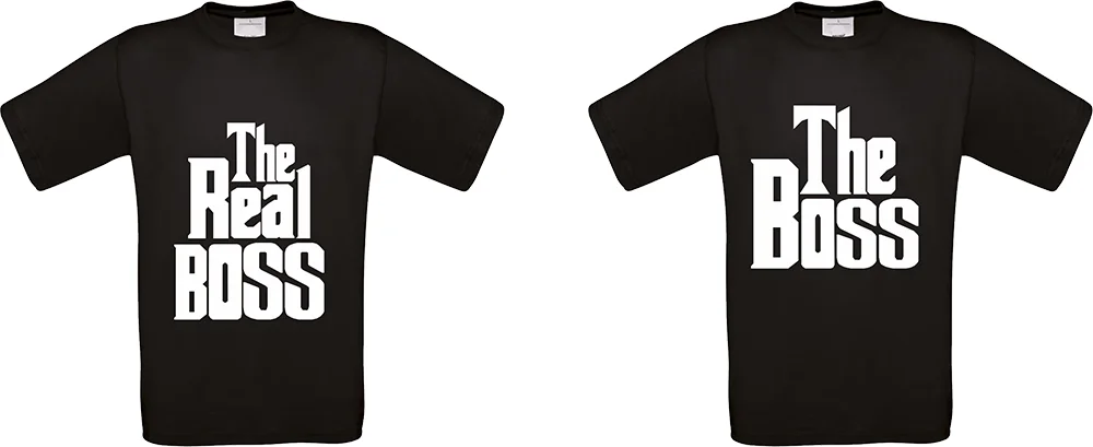 Φωτογραφία προϊόντος: T-shirt The boss and the Real boss (σετ 2 τεμ.) Κωδ.:5424