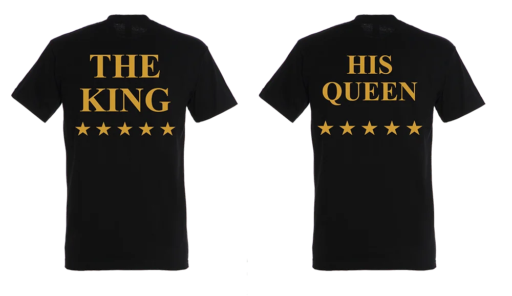 Φωτογραφία προϊόντος: T-shirt The King and His Queen Star Gold (σετ 2 τεμ.)