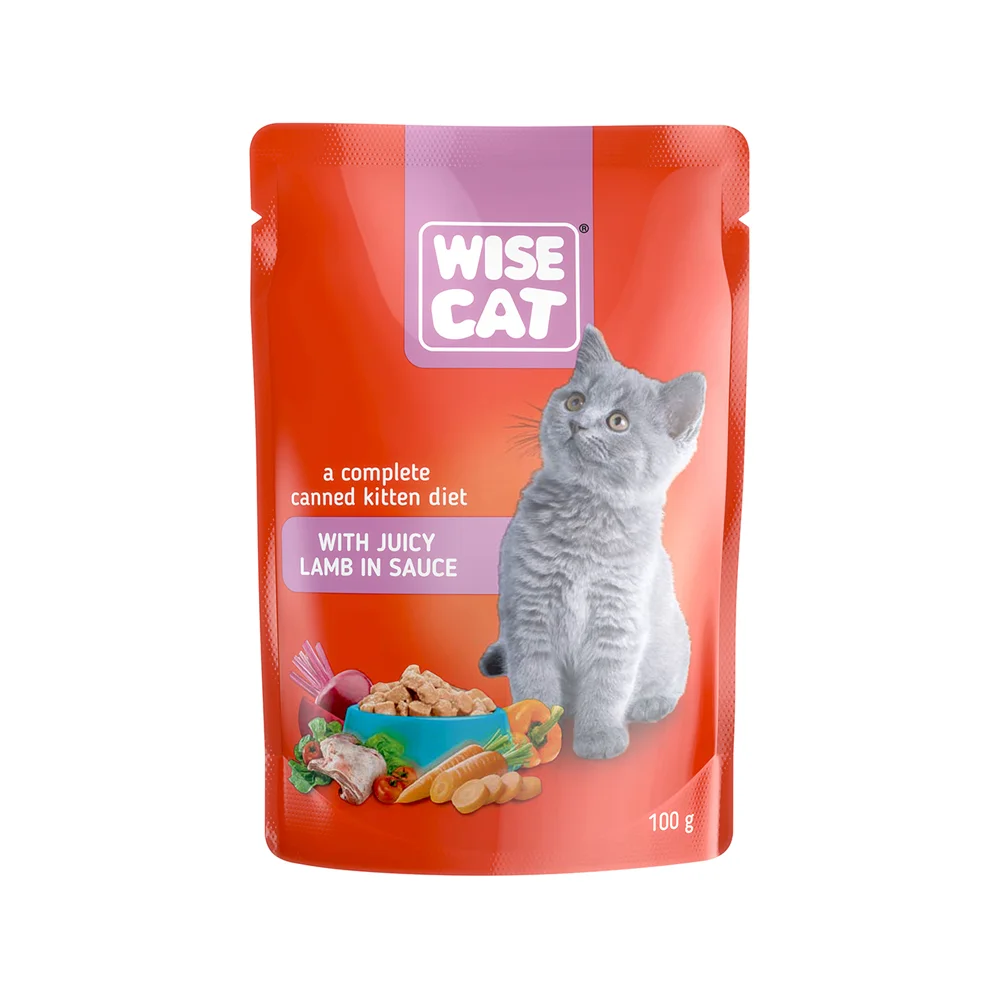 Φωτογραφία προϊόντος: WISE CAT WITH JUICY LAMB IN SAUCE FOR KITTEN 100gr