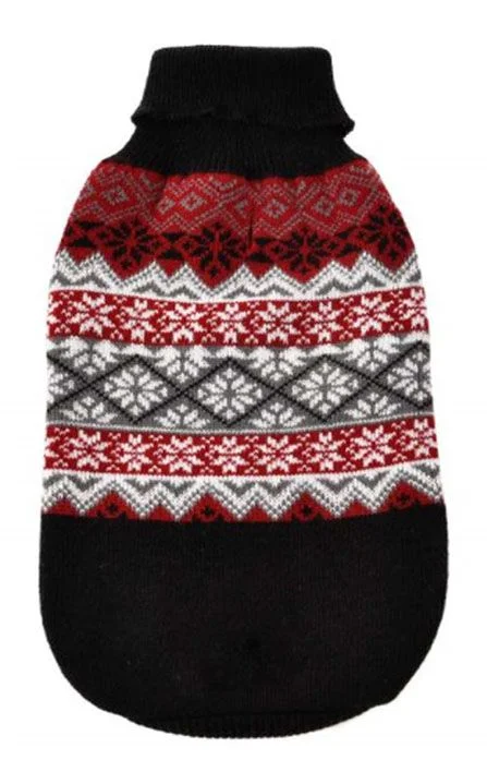 Φωτογραφία προϊόντος: Pet Camelot Dog s Sweater Πλεκτό / Μαύρο - Κόκκινο -XXL