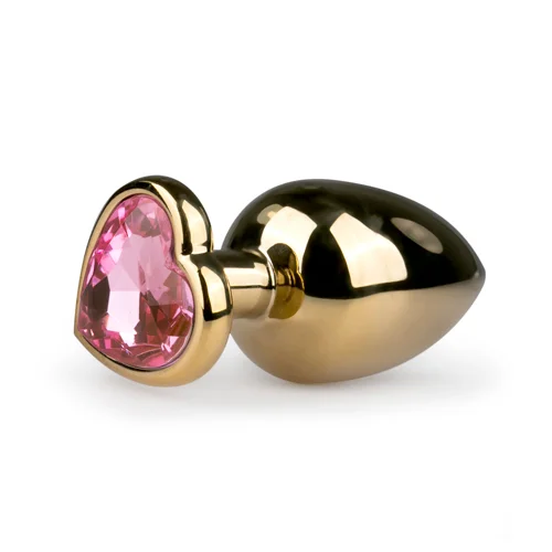 Φωτογραφία προϊόντος: Easytoys Metal Butt Plug-Μεταλλική Χρυσή Σφήνα σε σχήμα Καρδιάς 1τμχ