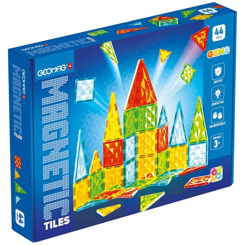 Φωτογραφία προϊόντος: Geomag Magnetic Tiles Gems 44τμχ 3+ Ετών