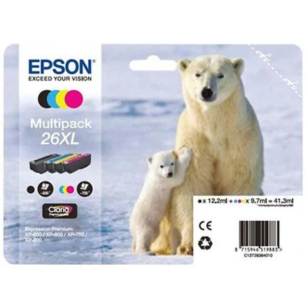 Φωτογραφία προϊόντος: ΜΕΛΑΝΙ EPSON 26XL MULTIPACK(T263640) /4C