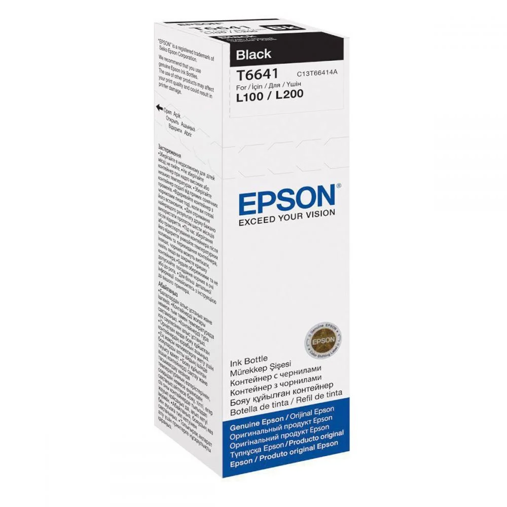 Φωτογραφία προϊόντος: ΜΕΛΑΝΙ EPSON T66414A (L100/200) BLACK (70ml)