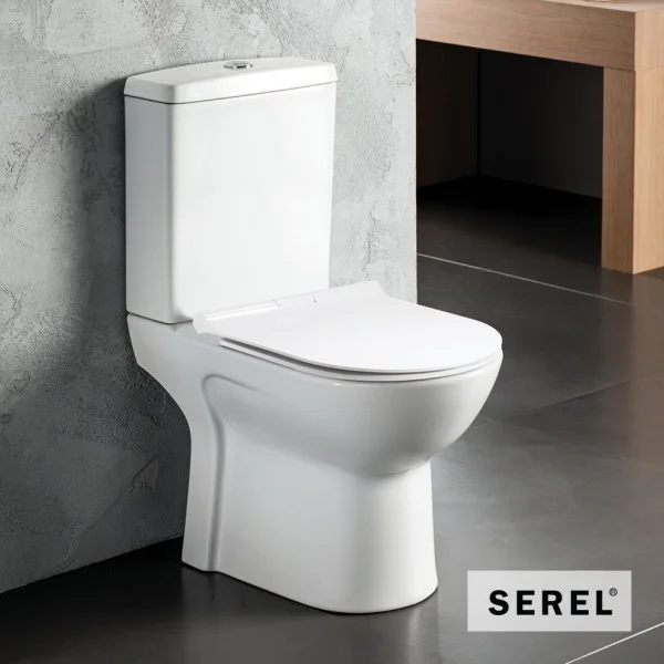 Φωτογραφία προϊόντος: Serel Vela 674600C Rimless 60cm Λεκάνη XΠ Με Καζανάκι & Κάλυμμα Soft-Close