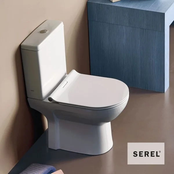 Φωτογραφία προϊόντος: Serel VELA 6716B00SC-300 Λεκάνη Τουαλέτας Με Kάλυμμα slim Soft-Close & Ενσωματωμένο Σύστημα Μπιντέ
