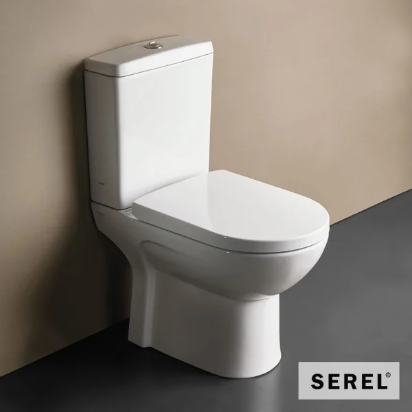 Φωτογραφία προϊόντος: Serel Vela 674600 Rimless 60cm Λεκάνη XΠ Με Καζανάκι & Κάλυμμα Βακελίτη