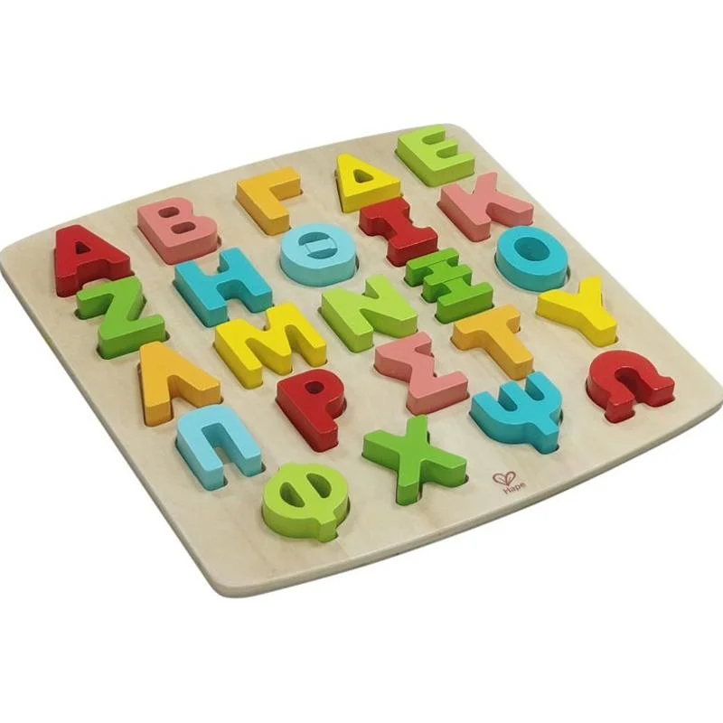 Φωτογραφία προϊόντος: Hape Happy Puzzles Ξύλινο Παζλ Alphabet-Greek (E8661AG53)