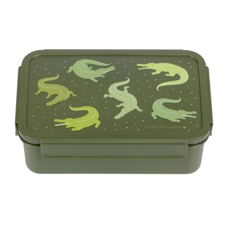 Φωτογραφία προϊόντος: A little lovely company: Δοχείο φαγητού Bento Lunch box: Crocodiles