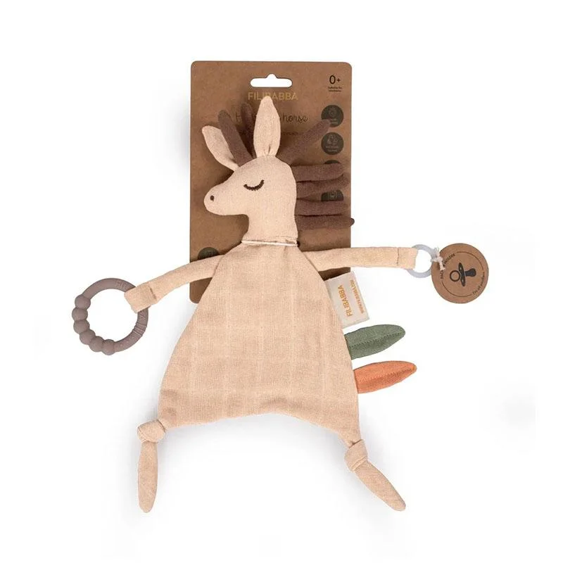 Φωτογραφία προϊόντος: FILIBABBA COMFORT BLANKET WITH TEETHER – HENRY THE HORSE