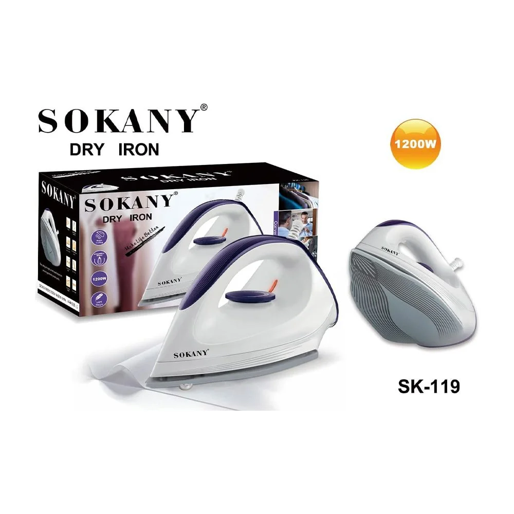 Φωτογραφία προϊόντος: Sokany Σίδερο Ξηρού Τύπου SK-119 1200W Λευκό/Μωβ