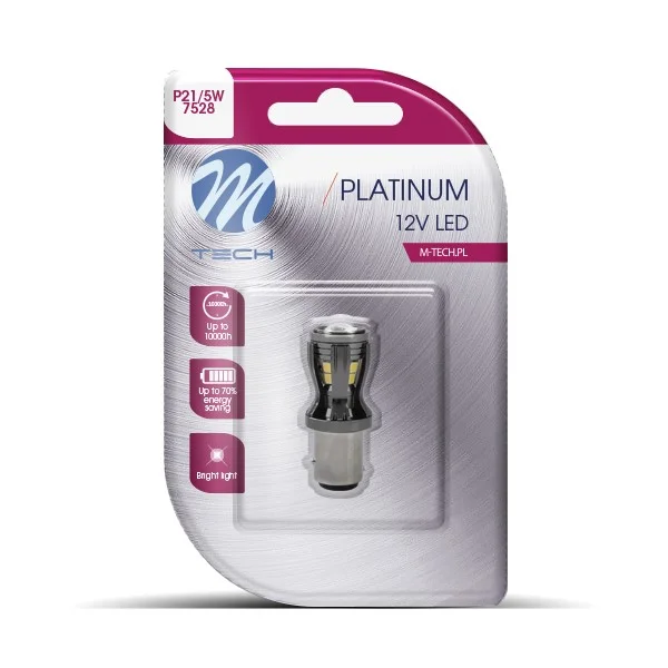 Φωτογραφία προϊόντος: P21/5W 12/24V BAY15d 14xSMD2835 3,0W LED ΛΕΥΚΟ CAN-BUS BLISTER M-TECH - 1 ΤΕΜ.