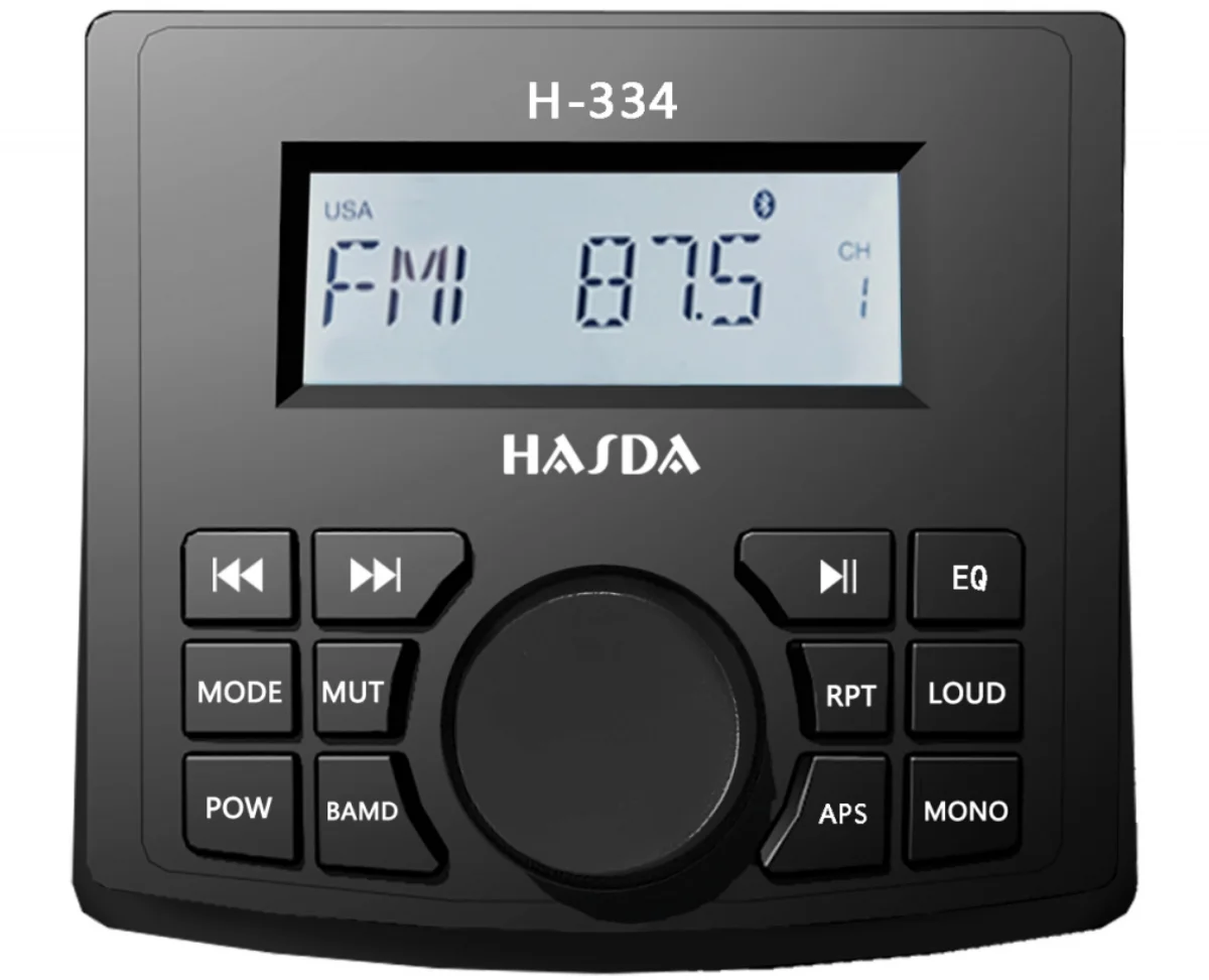 Φωτογραφία προϊόντος: Hasda MP3 Player H-334 4x50W Με ΡΑΔΙΟΦΩΝΟ/USB/BLUETOOTH (ΑΔΙΑΒΡΟΧΟ/ΜΑΥΡΟ)