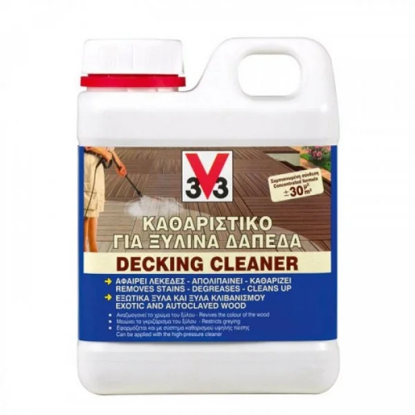 Φωτογραφία προϊόντος: 3v3 Decking Cleaner Καθαριστικό για ξύλινα δάπεδα 1Lt