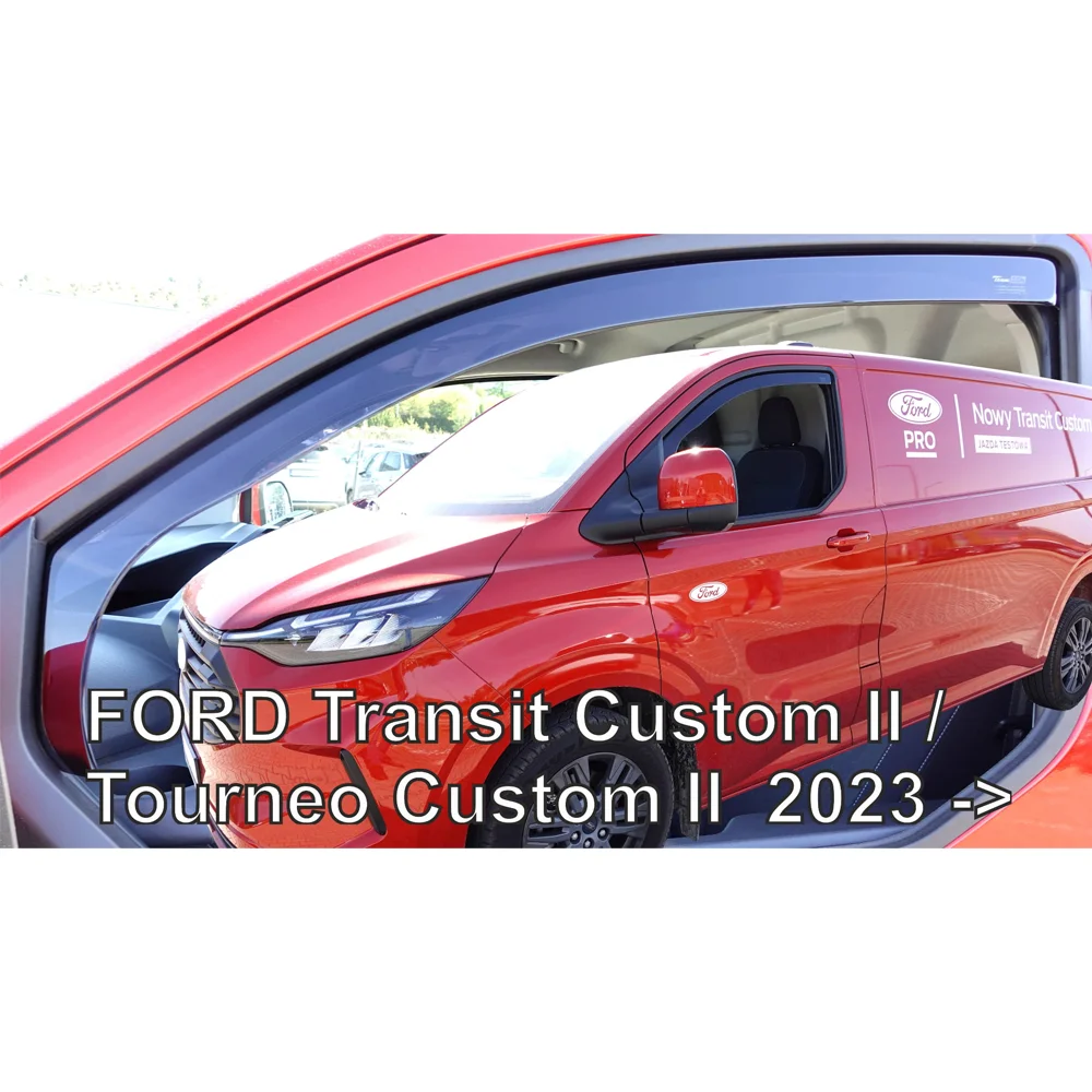 Φωτογραφία προϊόντος: Ανεμοθραυστες Για Ford Transit Custom / Tourneo Custom 2023+ Ζευγαρι Απο Ευκαμπτο Φιμε Πλαστικο Heko - 2 ΤΕΜ.