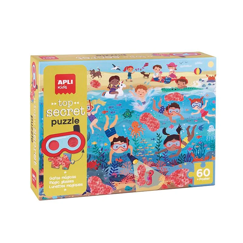 Φωτογραφία προϊόντος: Apli Kids Παιδικό Puzzle Top Secret - Beach 60pcs για 4+ Ετών