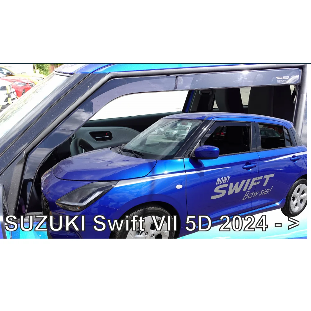 Φωτογραφία προϊόντος: Ανεμοθραυστες Για Suzuki Swift 5D 2024+ Ζευγαρι Απο Ευκαμπτο Φιμε Πλαστικο Heko - 2 ΤΕΜ.