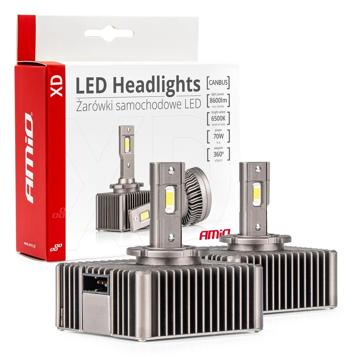 Φωτογραφία προϊόντος: AMIO ΛΑΜΠΕΣ LED D5S 916V 70W 6.500K 8600lm (ΜΕ ΨΥΚΤΡΑ) XD SERIES ΑΜΙΟ - 2 ΤΕΜ.