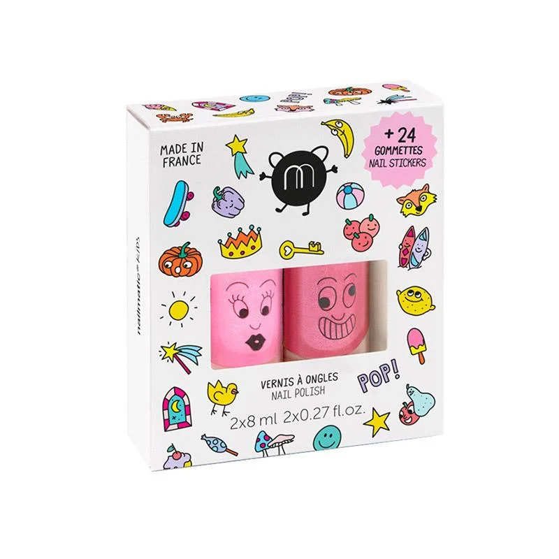 Φωτογραφία προϊόντος: NAILMATIC Σετ 2 βερνίκια με αυτοκόλλητα νυχιών (Dolly-Kitty)