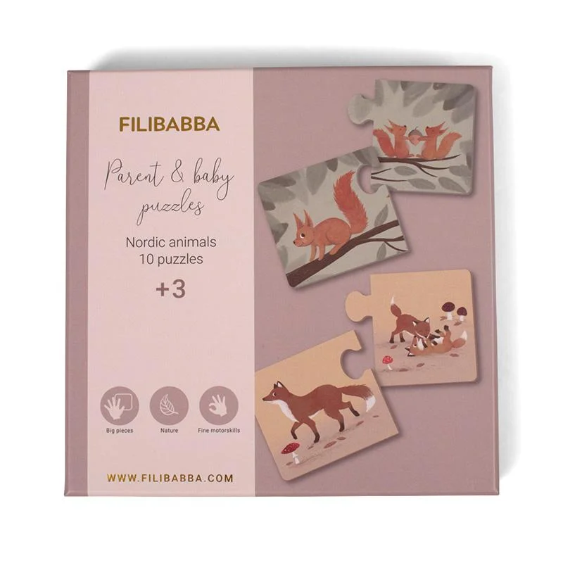 Φωτογραφία προϊόντος: Filibabba Παζλ Parent + baby - Nordic animals