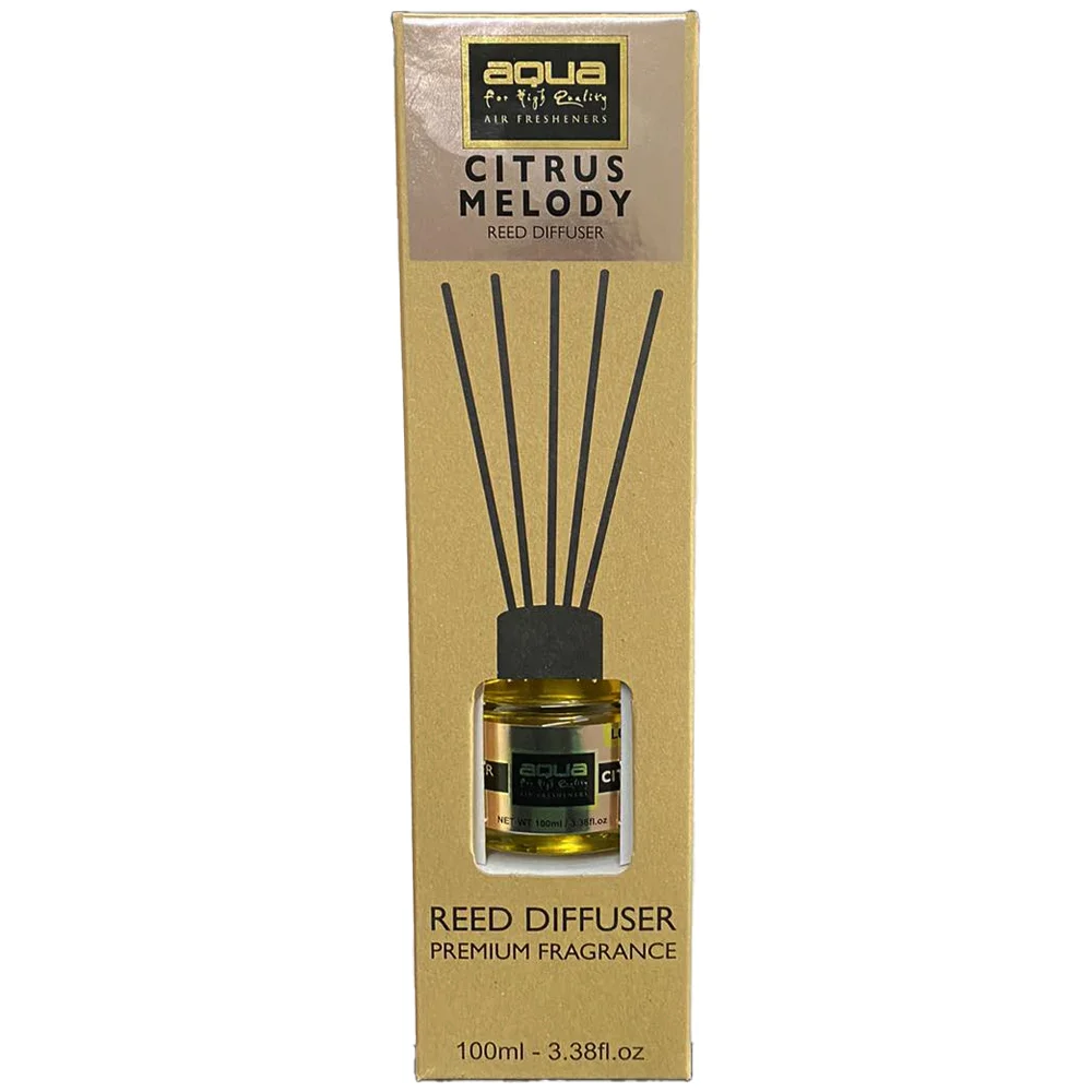 Φωτογραφία προϊόντος: Αρωματικό Χώρου Citrus Melody Home Reed Diffuser Με 6 Στικς Aqua 100 Ml - 1 Τμχ