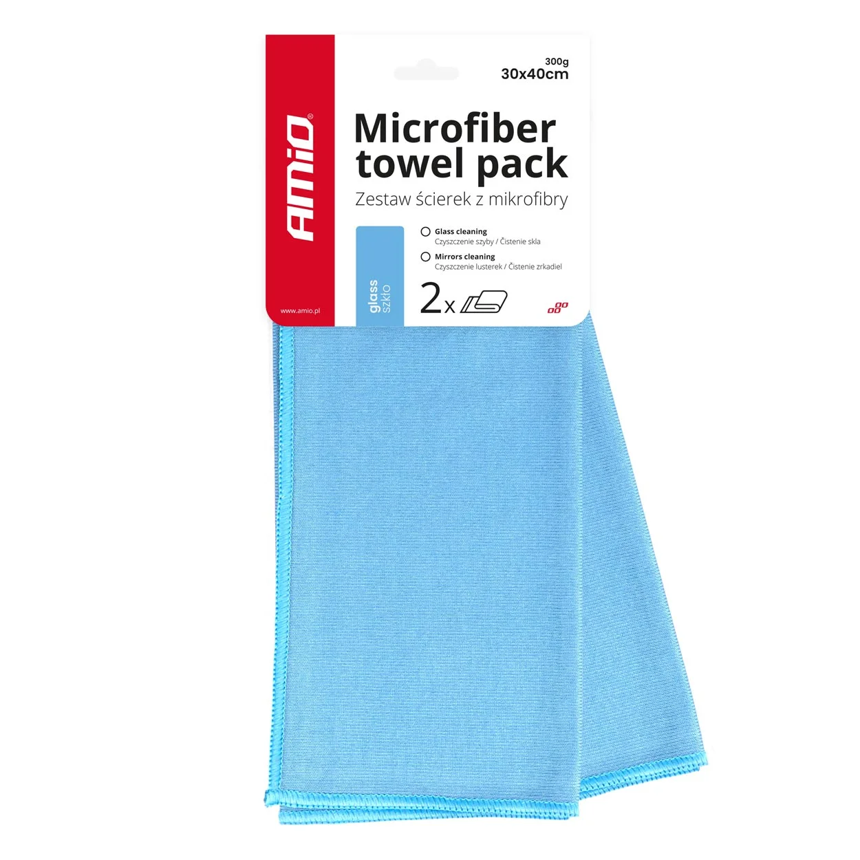 Φωτογραφία προϊόντος: Πανακι Καθαρισμου Τζαμιων Μικροφιμπρα 30x40cm Amio - 1 Τεμ.