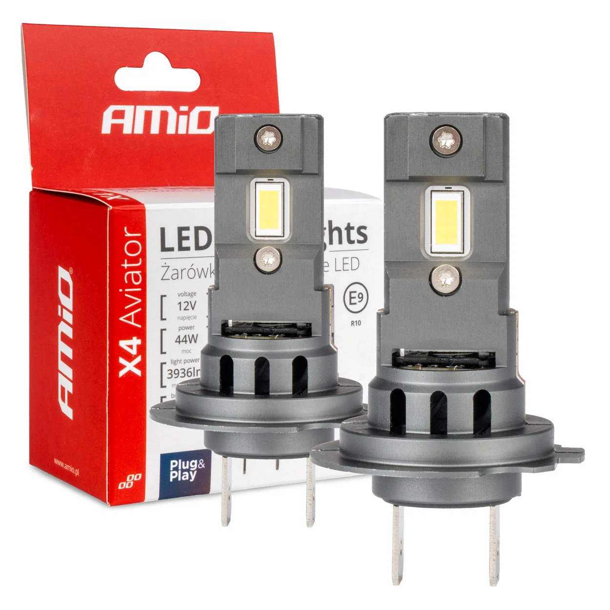 Φωτογραφία προϊόντος: AMIO ΛΑΜΠΕΣ LED FULL CAN BUS H7 12V 44W 6.500K 3.936lm CSP X4 SERIES AVIATOR PLUG & PLAY ΑΜΙΟ - 2 ΤΕΜ.