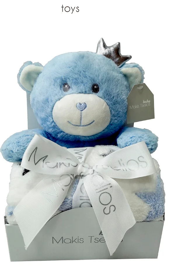Φωτογραφία προϊόντος: Makis Tselios Home TOYS BLUE ΔΙΑΚΟΣΜΗΤΙΚΟ ΑΡΚΟΥΔΑΚΙ ΜΕ ΚΟΥΒΕΡΤΑ ΑΓΚΑΛΙΑΣ 80x110cm
