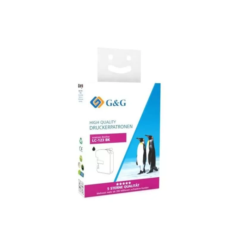Φωτογραφία προϊόντος: G+G™ Premium Brother LC-123 Μελάνι συμβατό Μαύρο 710 σελιδες (LC123BK)