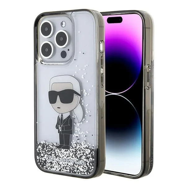 Φωτογραφία προϊόντος: Karl Lagerfeld Liquid Glitter Ikonik - θήκη για Apple iPhone 15 Pro - Διάφανο