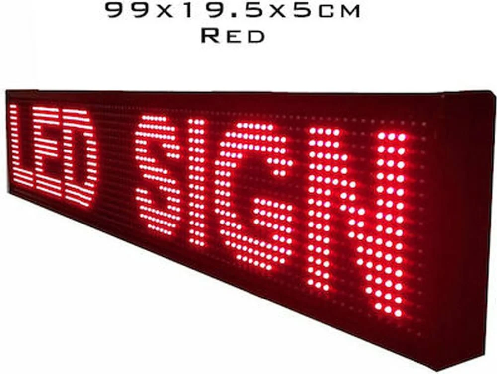 Φωτογραφία προϊόντος: Κυλιόμενη Πινακίδα LED Μονής Όψης KYL-17959012 99x19cm Κόκκινο