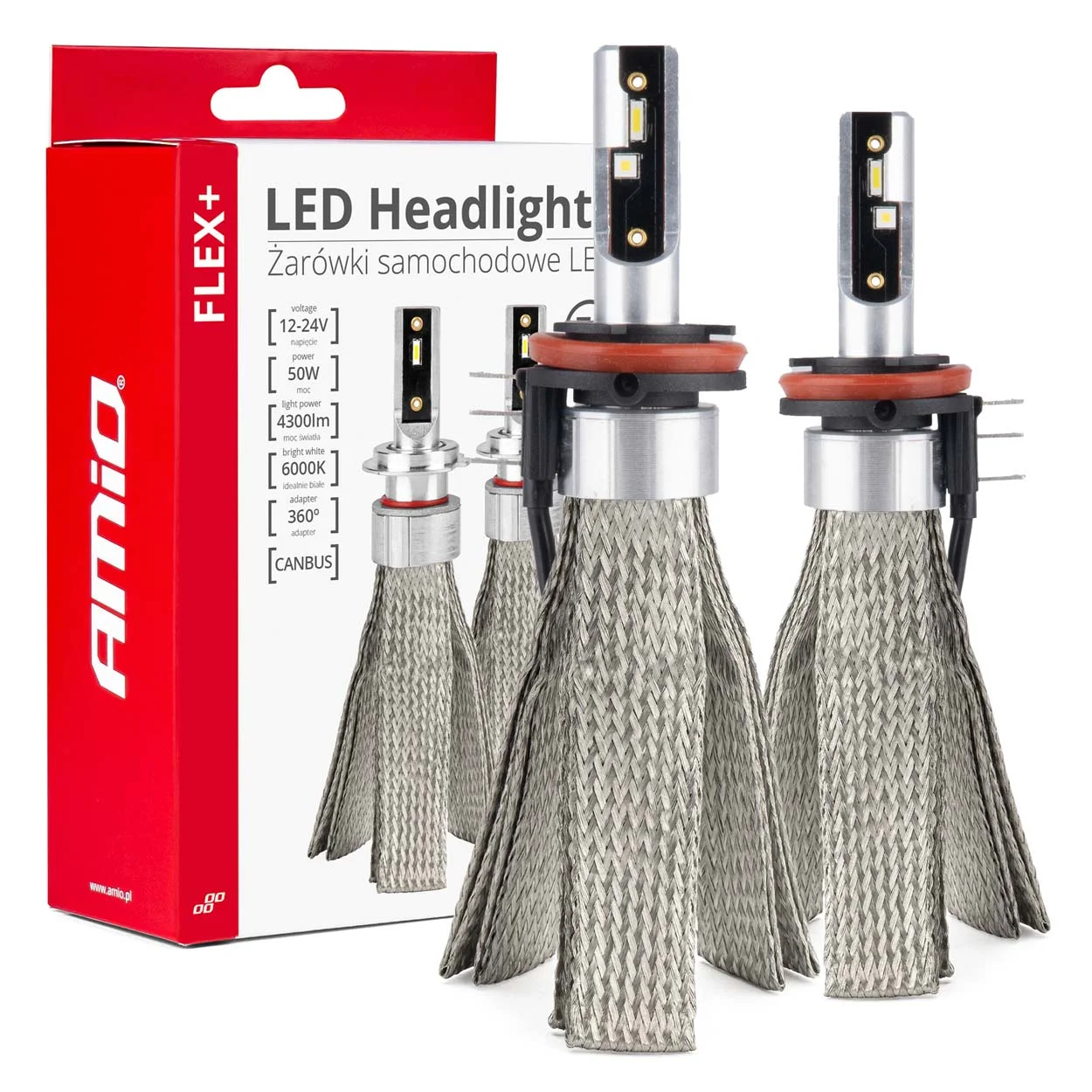 Φωτογραφία προϊόντος: ΛΑΜΠΕΣ LED H15 4300lm 12-24V - 50W - 6000K AMIO - 2 Τεμ.