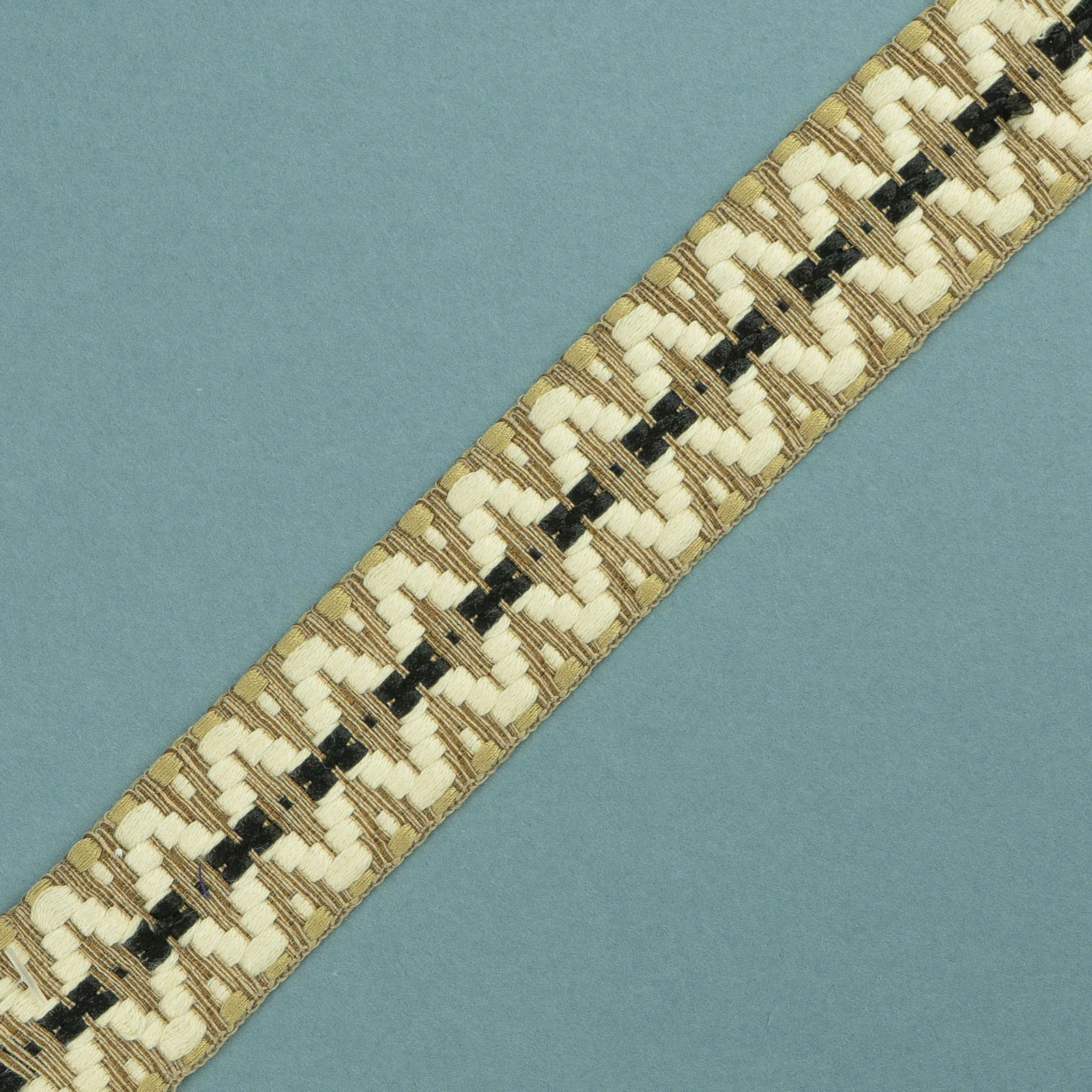 Φωτογραφία προϊόντος: Tape Belt Woven Indian Beige - Brown - Ecru - Black 3Cm