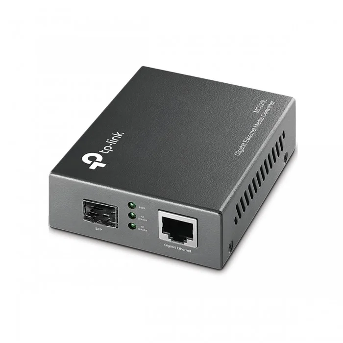 Φωτογραφία προϊόντος: TP-Link MC220L 1000Mbps RJ45 to 1000Mbps SFP Slot Supporting MiniGBIC Modules, Chassis TL-MC1400 Rack-mountable