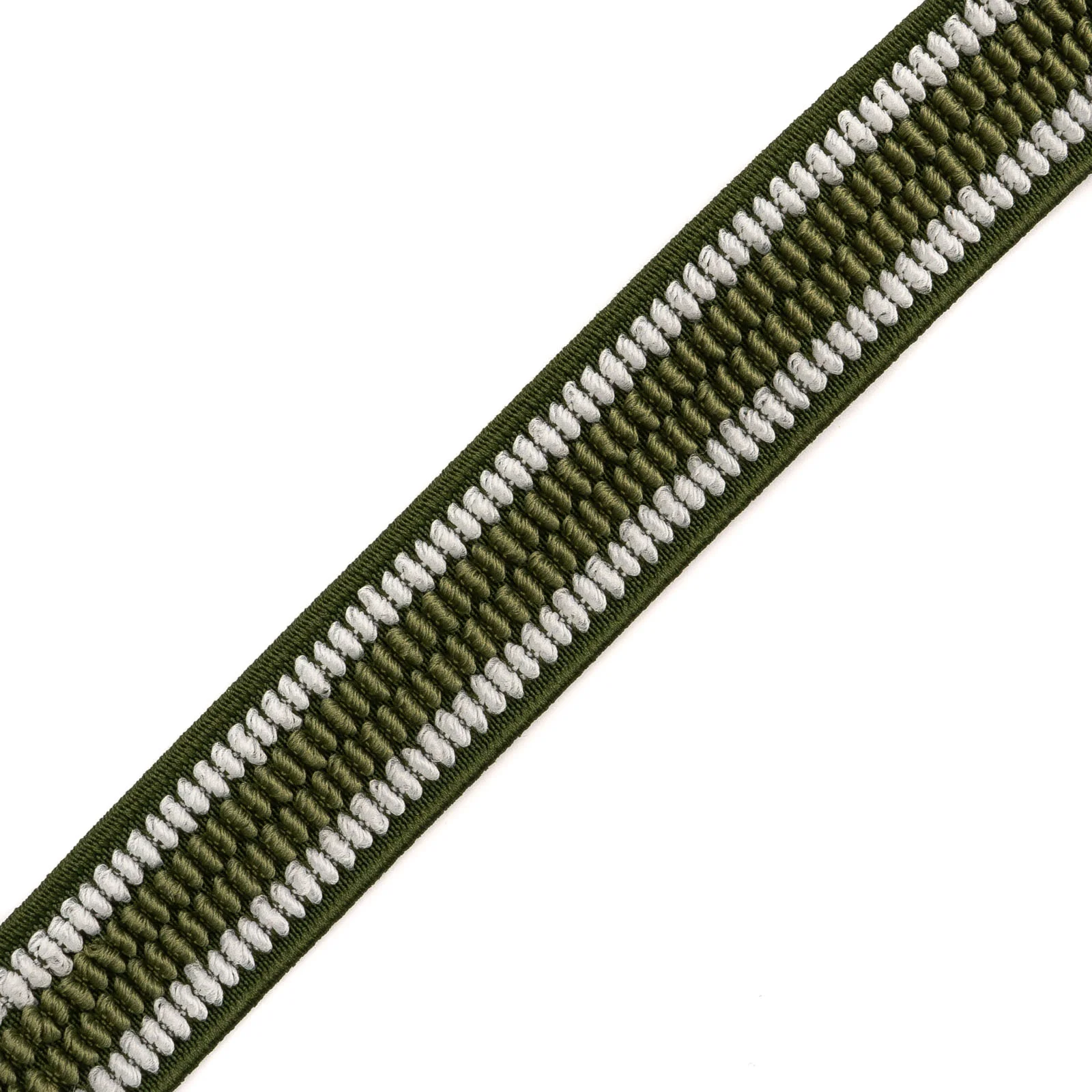 Φωτογραφία προϊόντος: Elastic Piquet Stripes Khaki - Offwhite - Olive Elafi 2.5 Cm