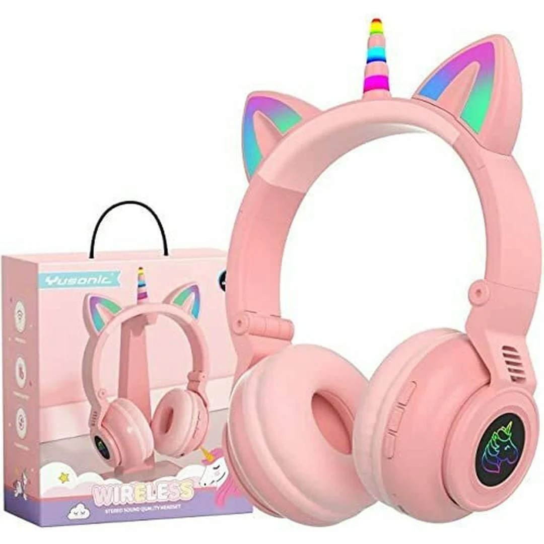 Φωτογραφία προϊόντος: Unicorn STN27 Ασύρματα Bluetooth Over Ear Ακουστικά με 7 ώρες Λειτουργίας Ροζ
