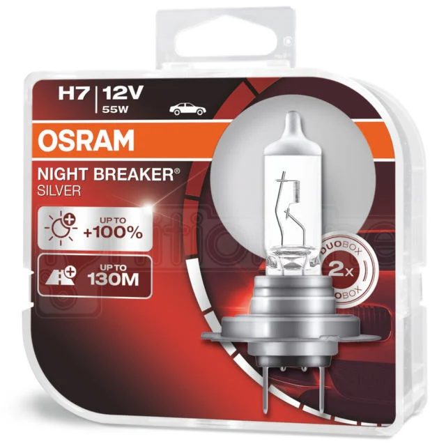 Φωτογραφία προϊόντος: OSRAM H7 12V 55W PX26D NIGHT BREAKER® SILVER 100% ΠΕΡΙΣΣΟΤΕΡΟ ΦΩΣ (64210NBS-HCB) 2τμχ