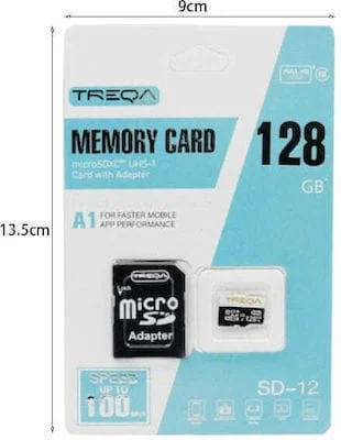 Φωτογραφία προϊόντος: Treqa SDHC 128GB Class 10 U1 A1 UHS-I με αντάπτορα