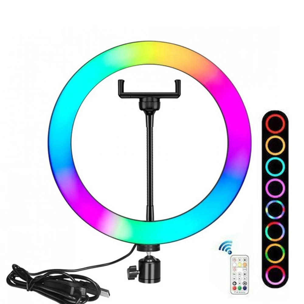 Φωτογραφία προϊόντος: RGB Ring Light LJJ-26 102387 26cm με Βάση για Κινητό