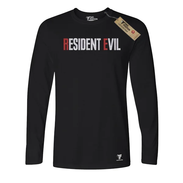 Φωτογραφία προϊόντος: Κέντημα Resident Evil σε Ανδρική λεπτή μπλούζα με μακριά μανίκια Takeposition σε Μαύρο/ 2xlarge