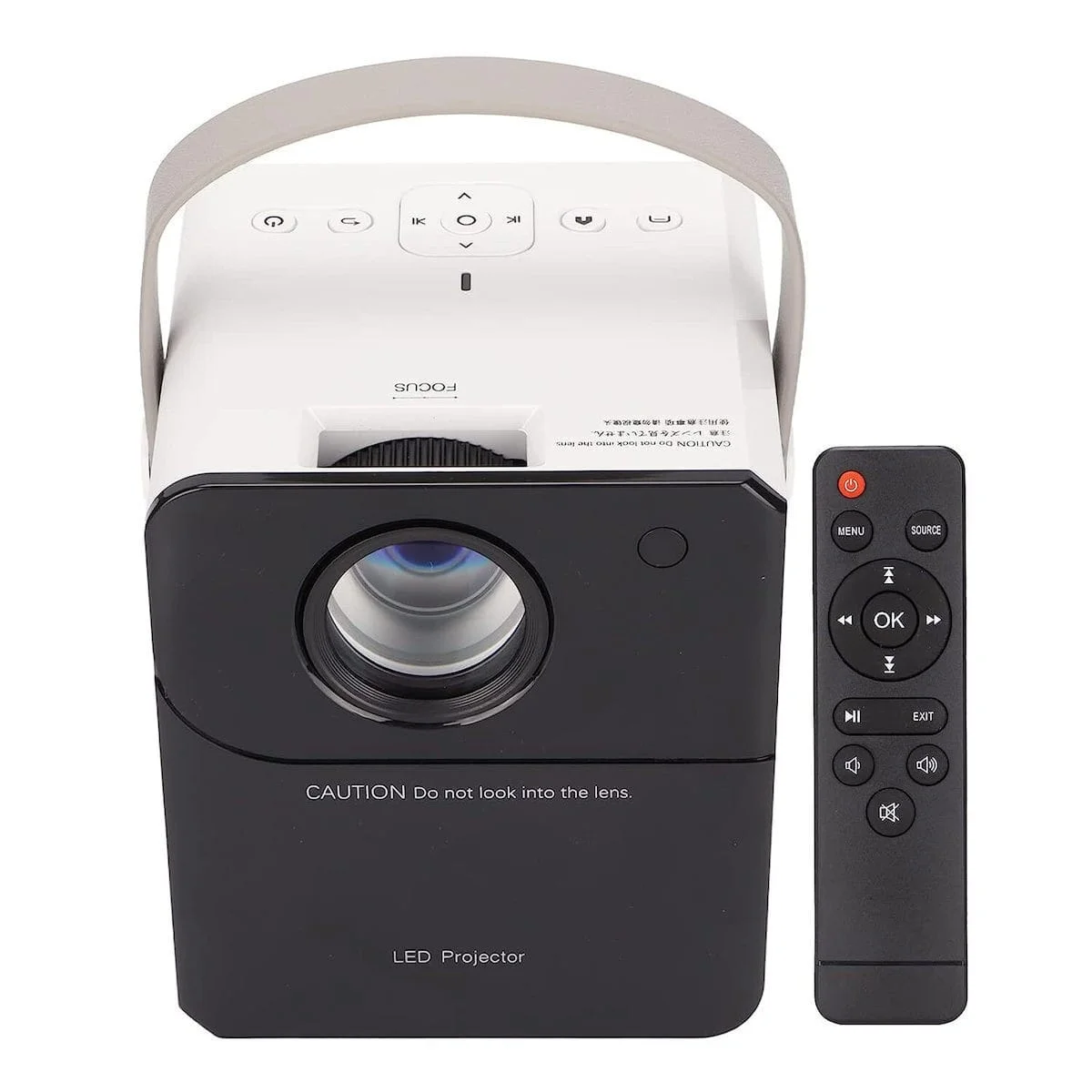 Φωτογραφία προϊόντος: SD M800 Mini Projector Λάμπας LED με Ενσωματωμένα Ηχεία Λευκός