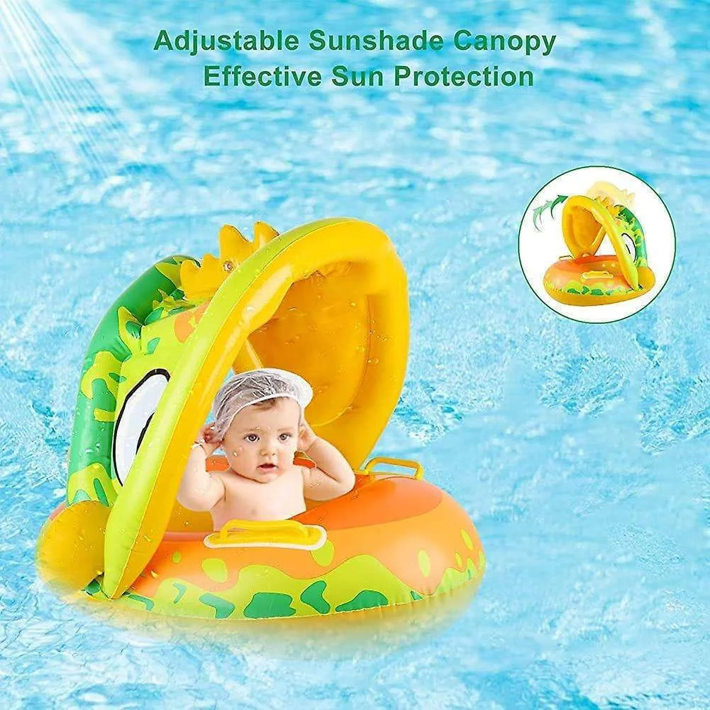 Φωτογραφία προϊόντος: Σωσίβιο Swimtrainer με Μήκος 70εκ. και Σκίαστρο Κίτρινο SY-A0914 Δεινόσαυρος