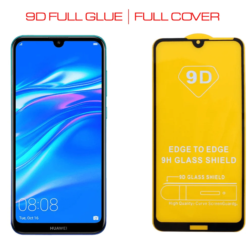 Φωτογραφία προϊόντος: 9D Full Glue Full Face Tempered Glass Black για Huawei Y7 2019 / Y7 Pro 2019