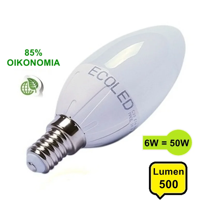 Φωτογραφία προϊόντος: RED POINT Λάμπα E14 LED 6W 480 lum Θερμό Φώς