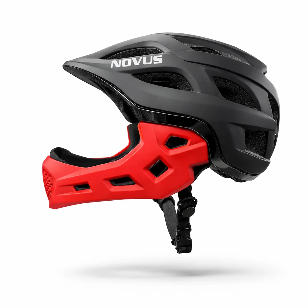 Φωτογραφία προϊόντος: NOVUS FULL ΚΡΑΝΟΣ DOWNHILL ΠΟΔΗΛΑΤΟΥ/ΠΑΤΙΝΙΟΥ BLACK/RED ΜΑΤ 48-56cm
