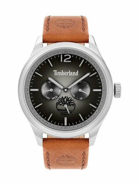 Φωτογραφία προϊόντος: Timberland Saugus Ανδρικό Ρολόι 46mm Μπαταρίας με Καφέ Δερμάτινο Λουράκι